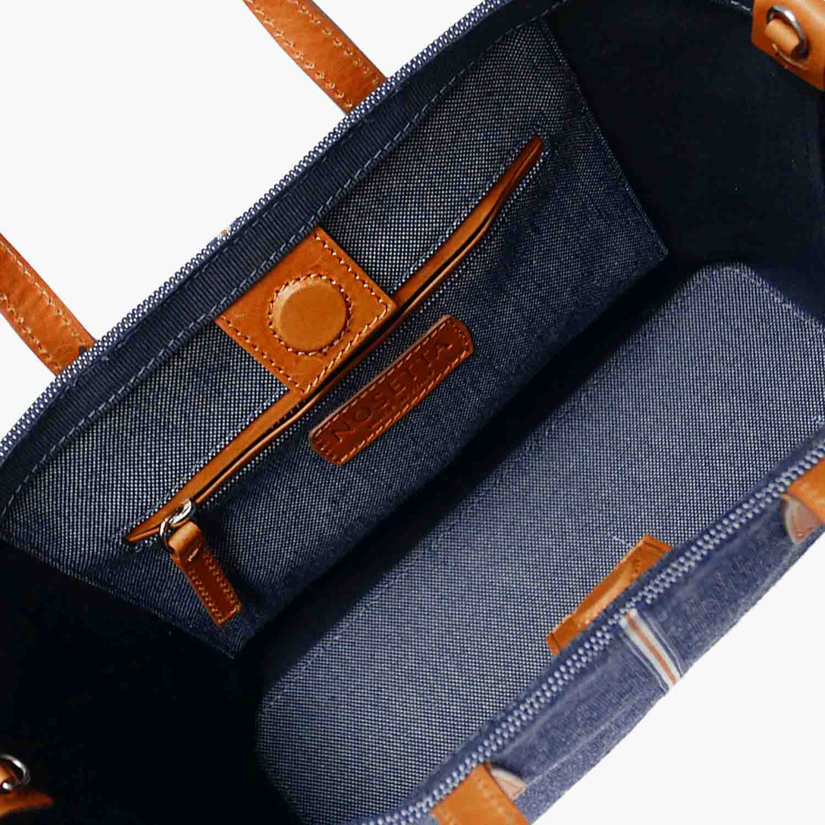 Carlia Small Tote Denim and Leather