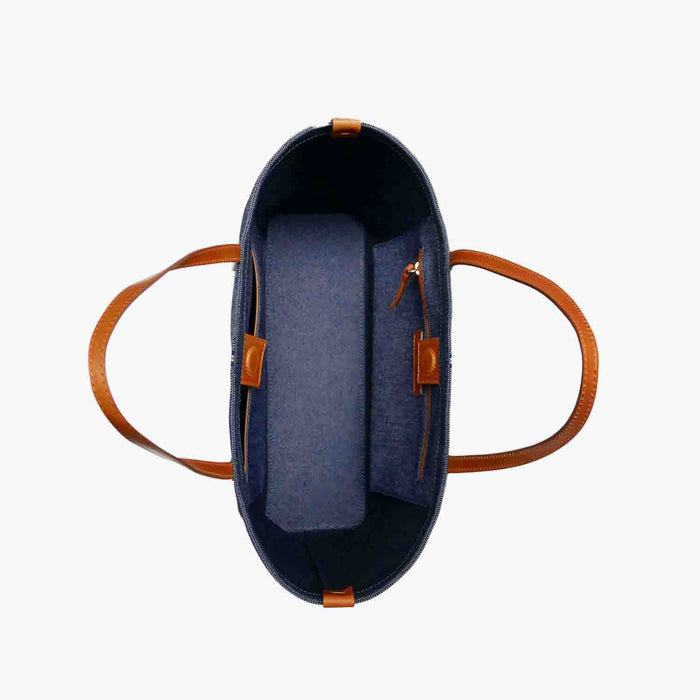 Celesia Medium Tote Denim and Leather