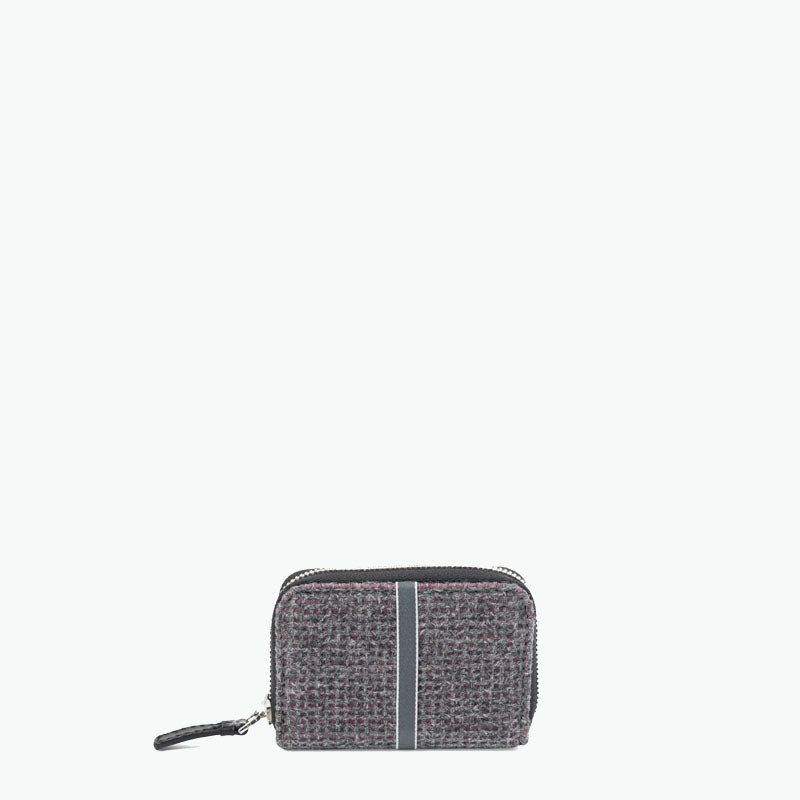 Floria Card Case Wool Net and Leather