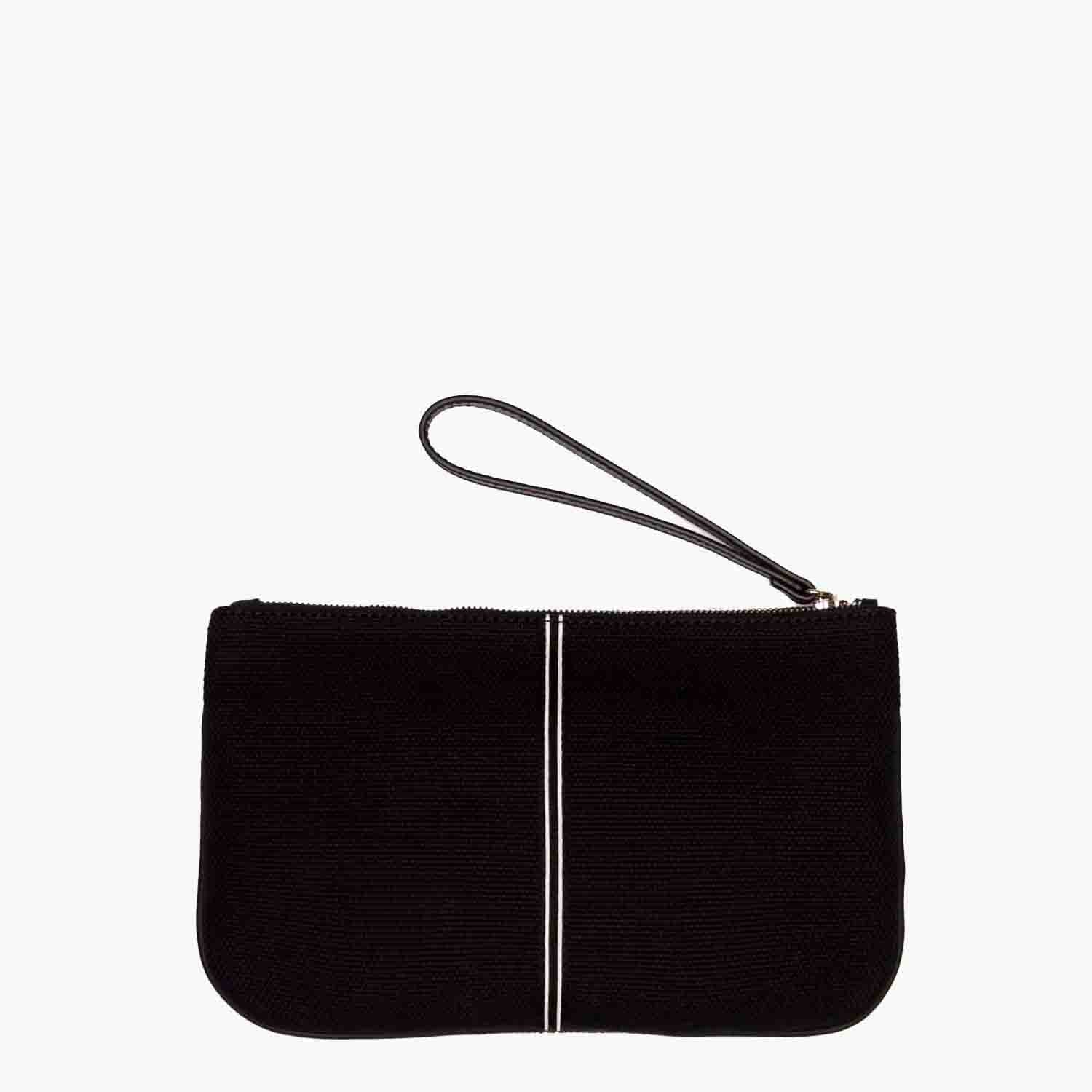 Gallia Clutch Cotton Canvas and Leather