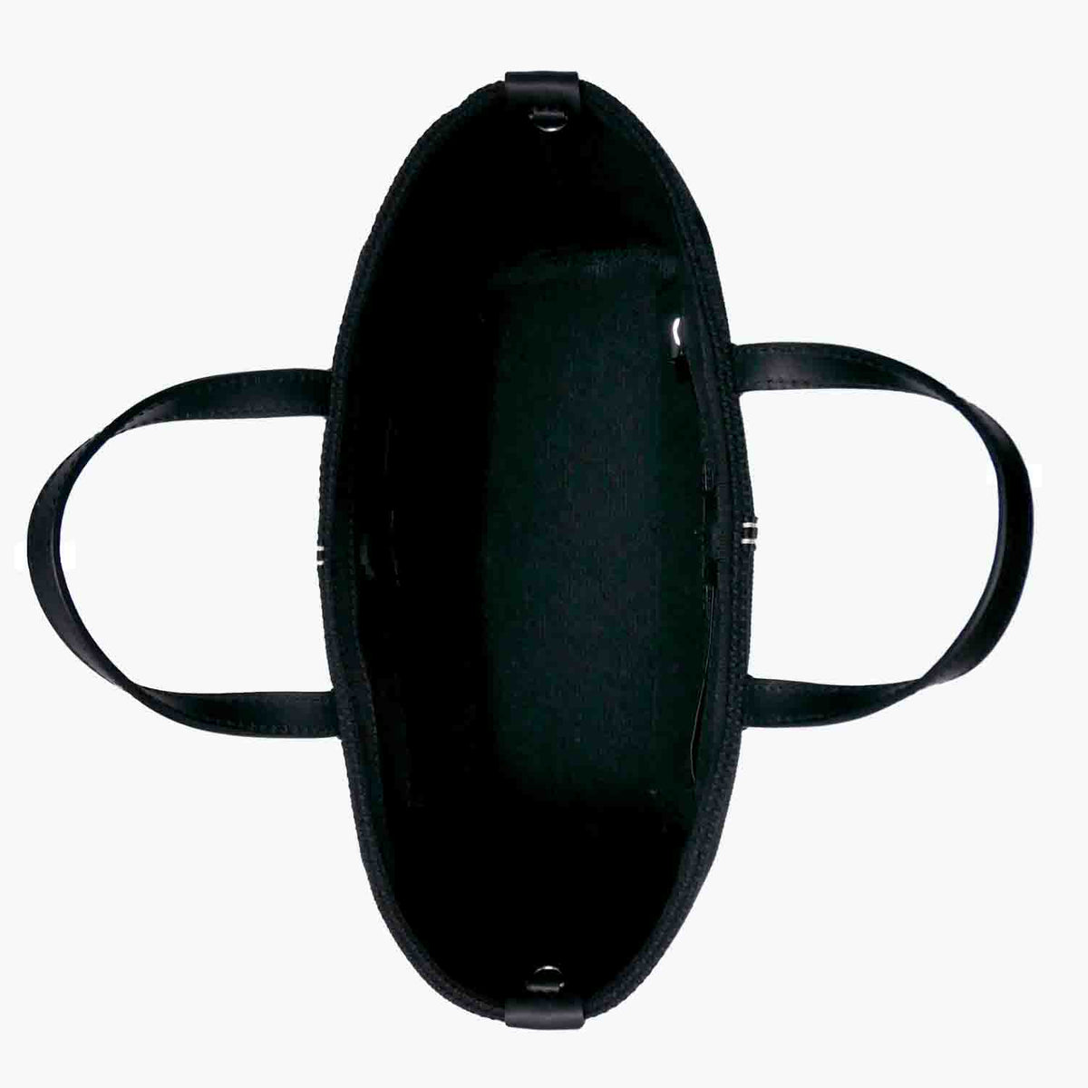 Carlia Shopper Piccola in Cotton Canvas e Pelle