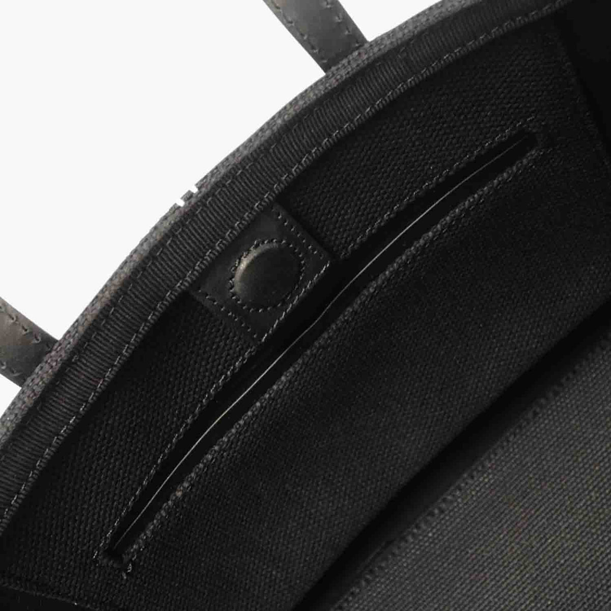 Carlia Shopper Piccola in Cotton Canvas e Pelle