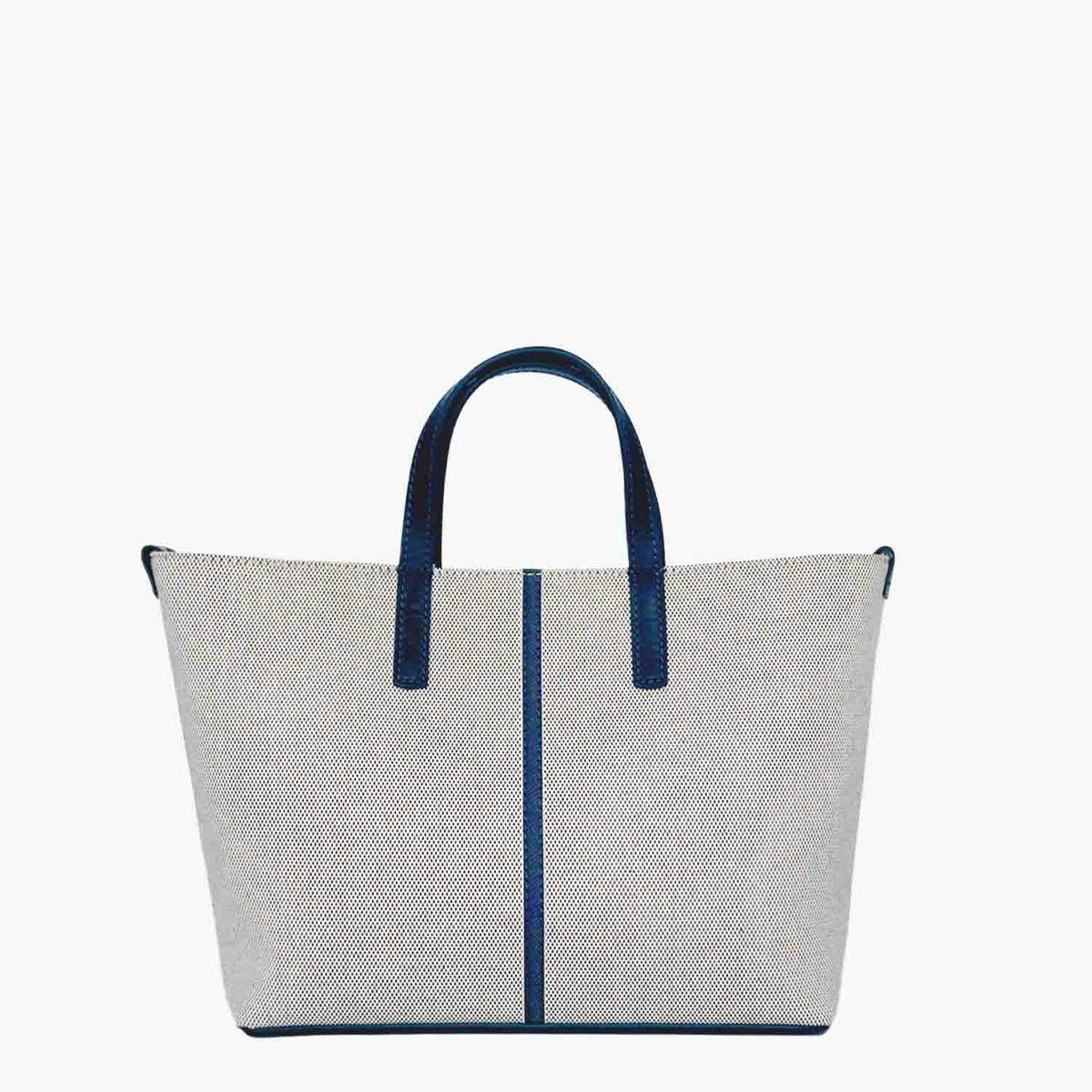Carlia Small Tote Cotton Tweed and Leather