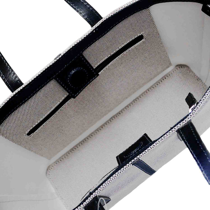 Carlia Small Tote Cotton Tweed and Leather