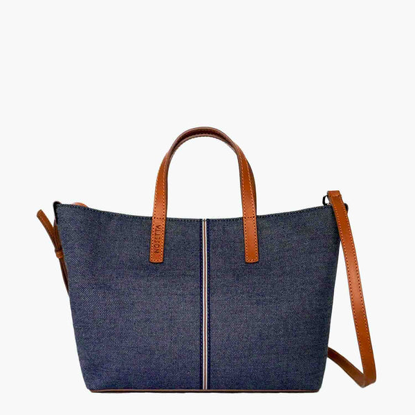 Carlia Small Tote Denim and Leather