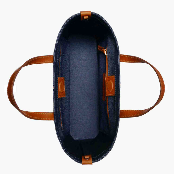 Carlia Small Tote Denim and Leather