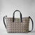 Tote Piccola Carlia in Tweed Geometrico e Pelle