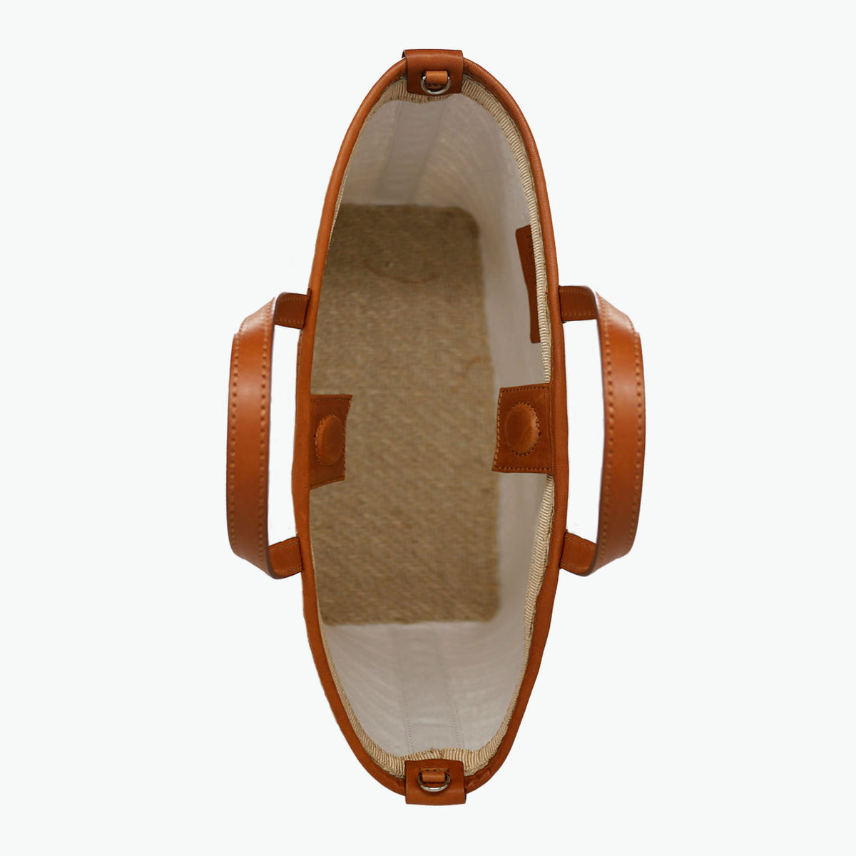 Carlia Small Tote Jute and Leather