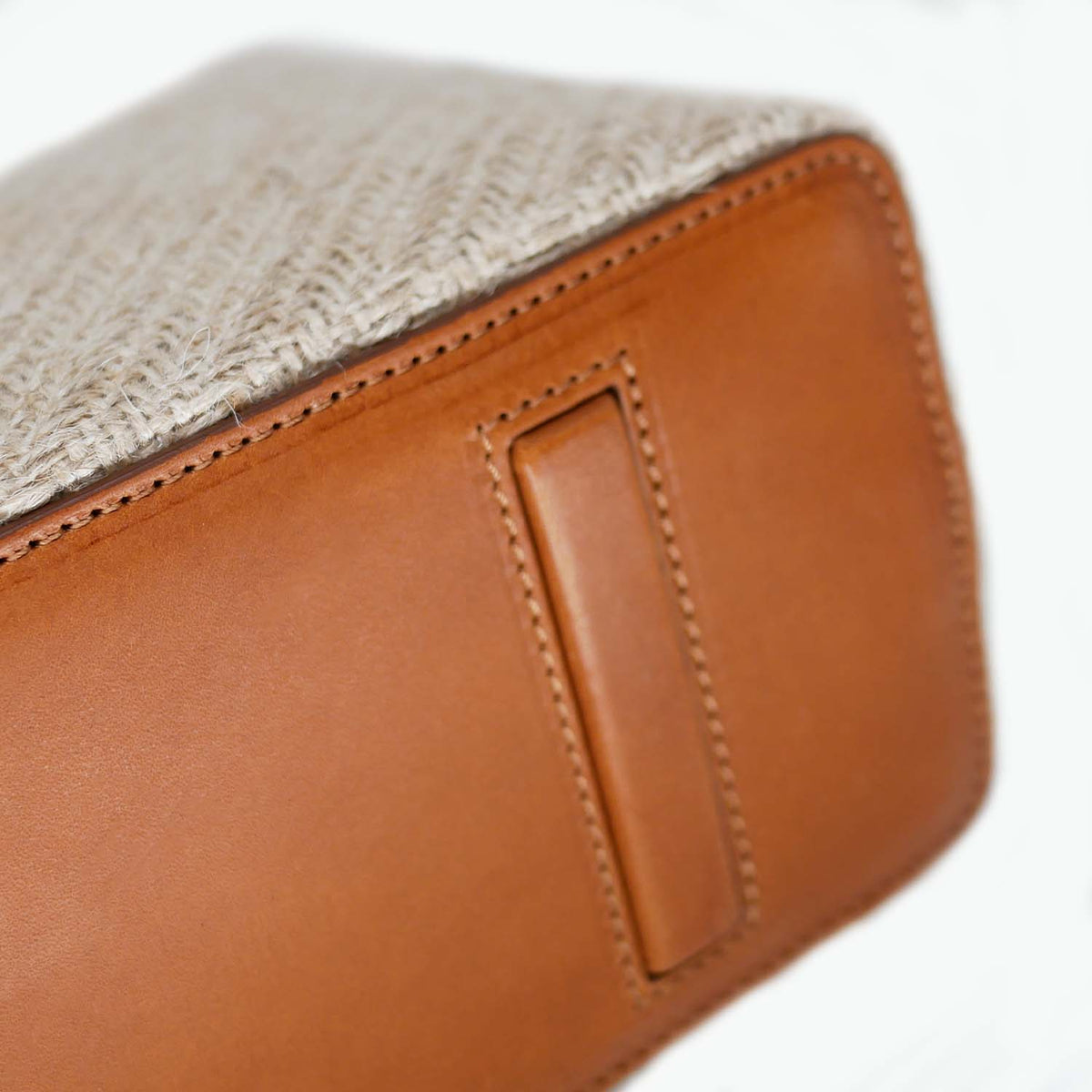 Carlia Small Tote Jute and Leather