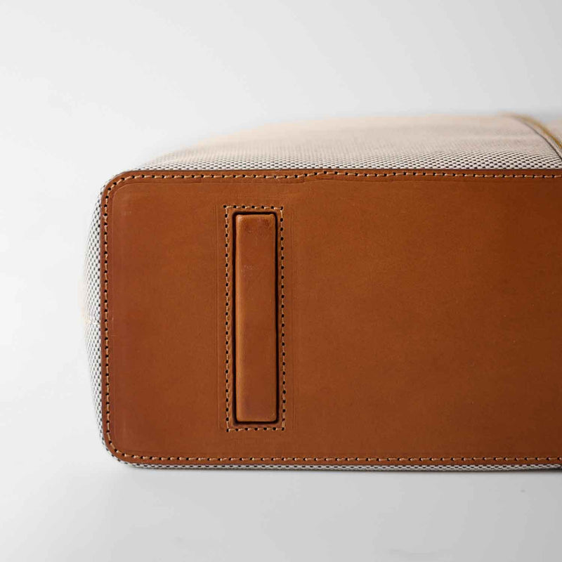 Carlia Small Tote Cotton Tweed and Leather