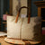 Carlia Shopper Piccola in Tweed di Cotone e Pelle