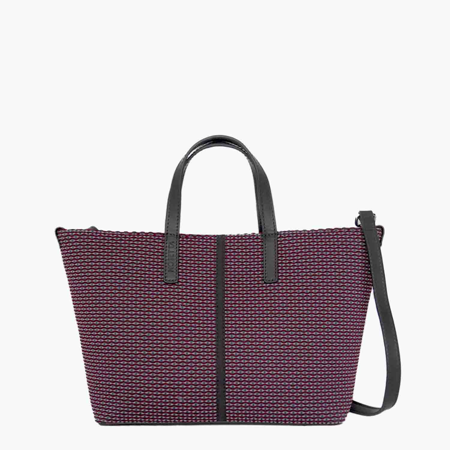 Carlia Small Tote Velvet Tweed and Leather