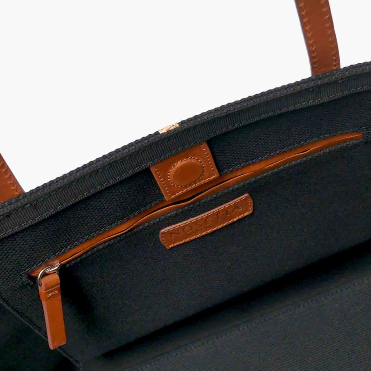 Celesia Shopper Media in Canvas di Cotone e Pelle