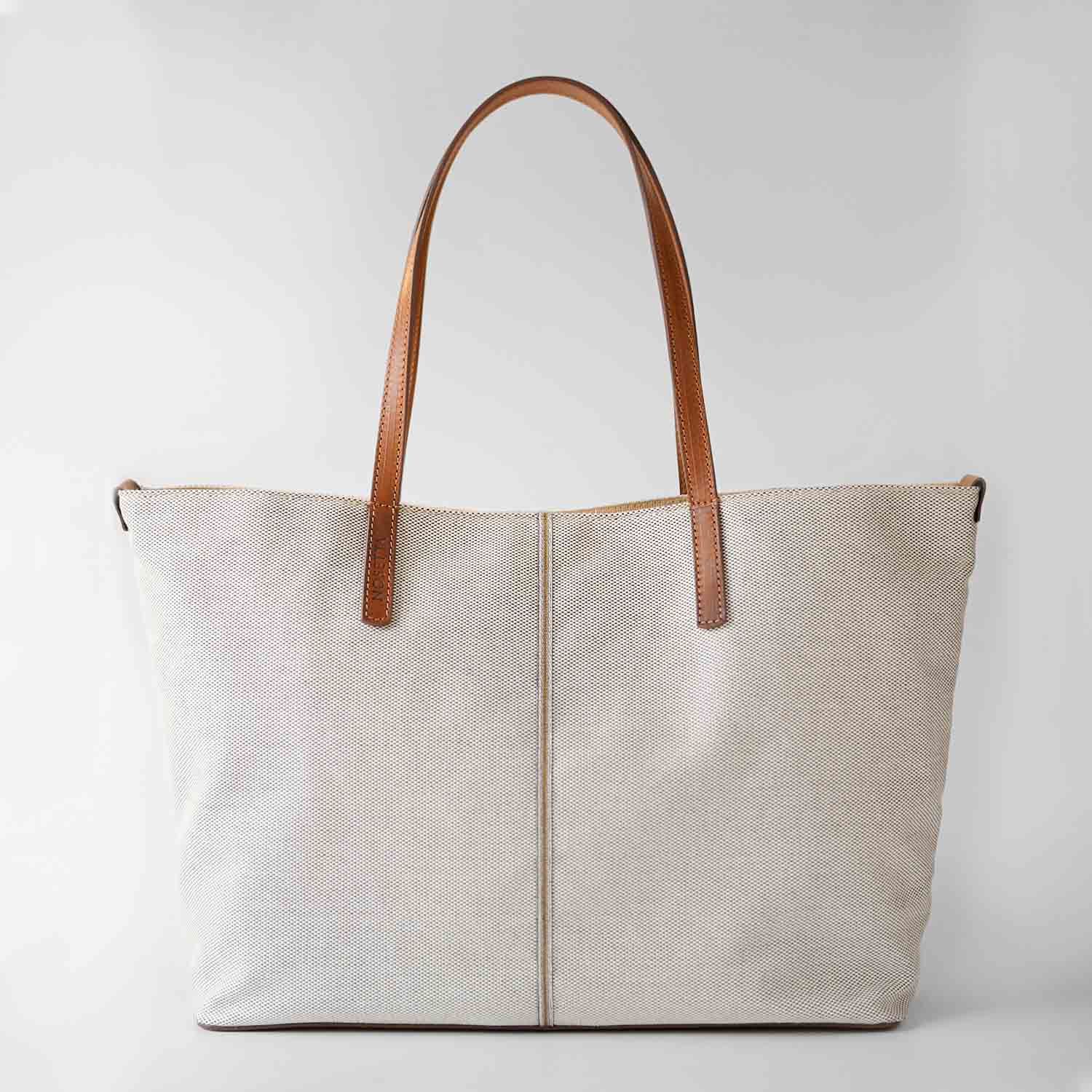 Celesia Medium Tote Cotton Tweed and Leather