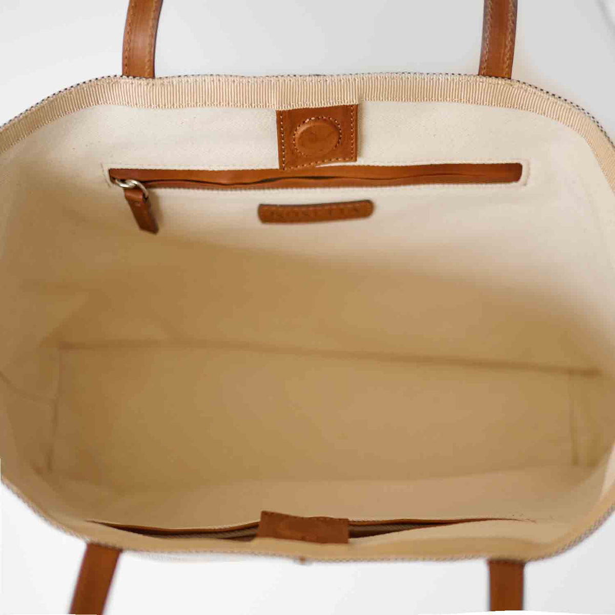 Celesia Cabas Moyen Tweed de Coton et Cuir