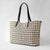 Celesia Tote Media in Tweed Geometrico e Pelle