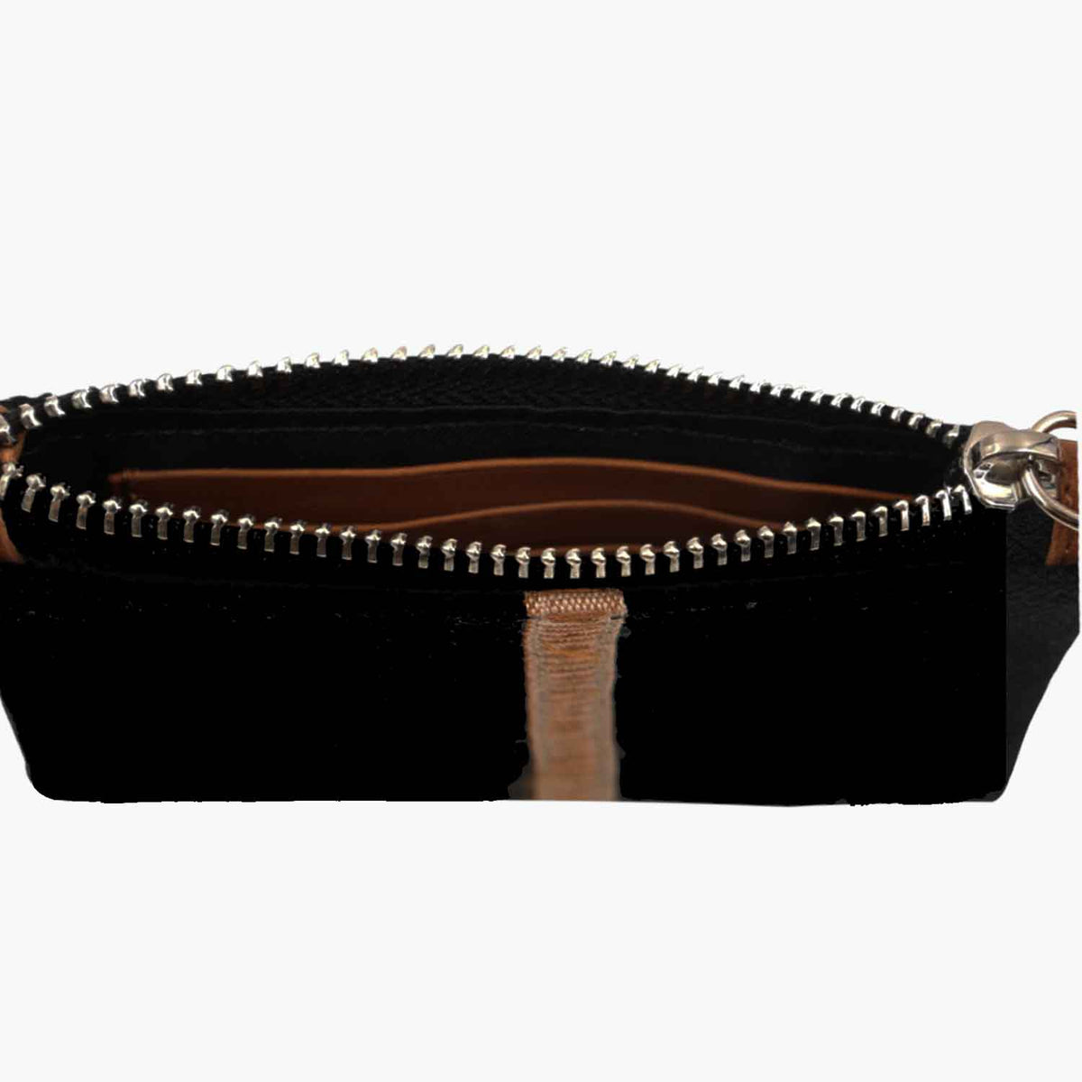 Erba Zip Card Case Pouch Cotton Canvas and Leather