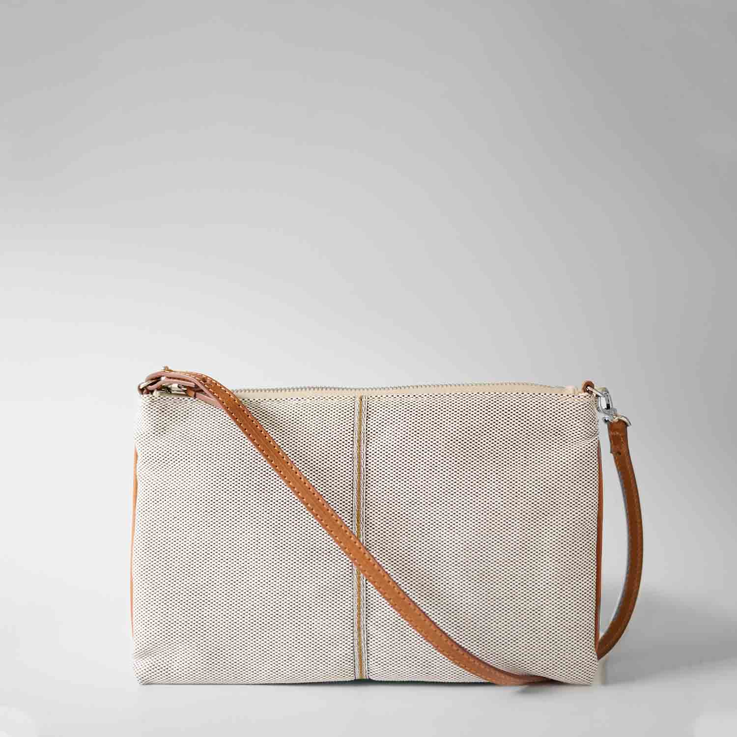 Pochette Gallia-S Coton Tweed et Cuir