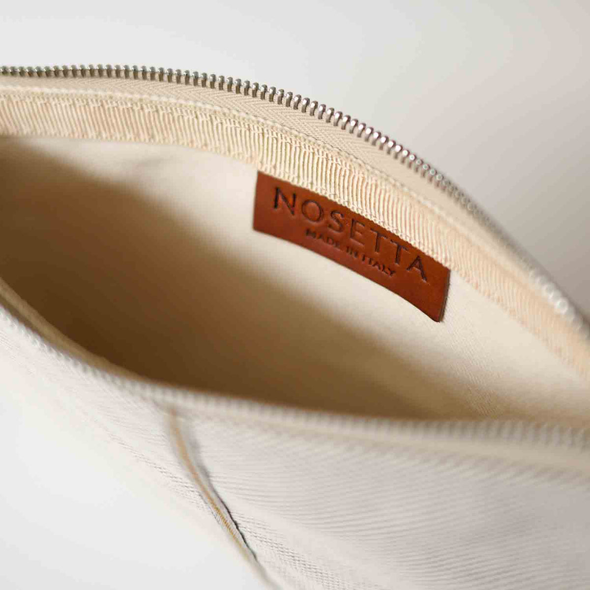 Gallia-LS Clutch Cotton Tweed and Leather