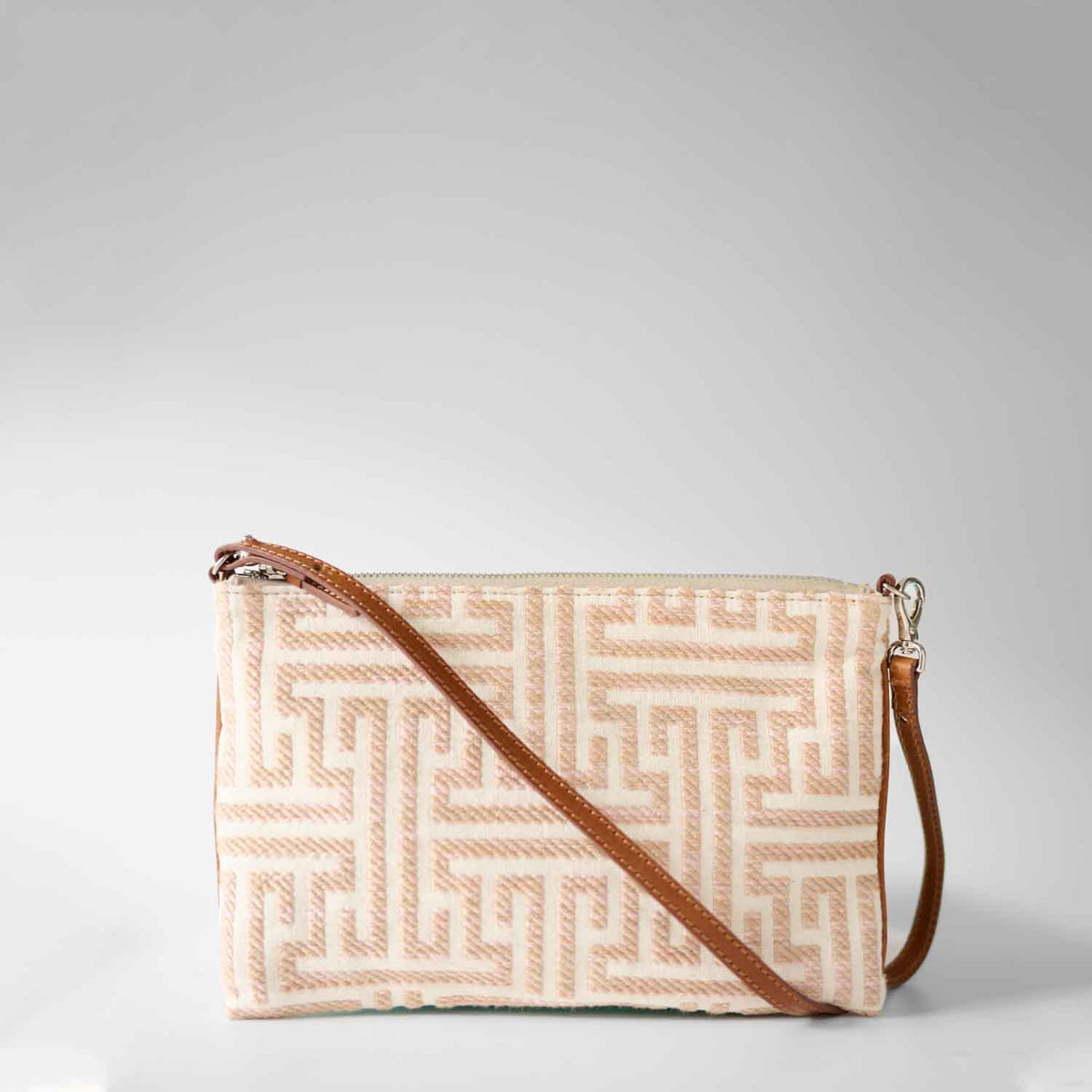 Gallia-LS Clutch Labyrinth Jacquard and Leather