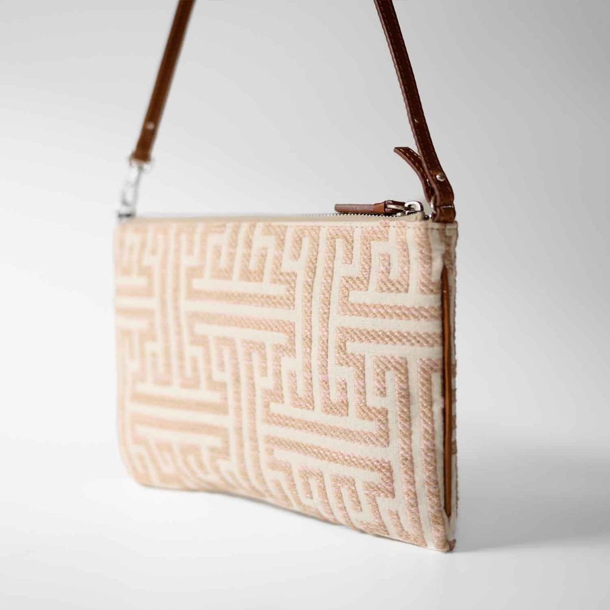 Gallia-LS Clutch Labyrinth Jacquard and Leather