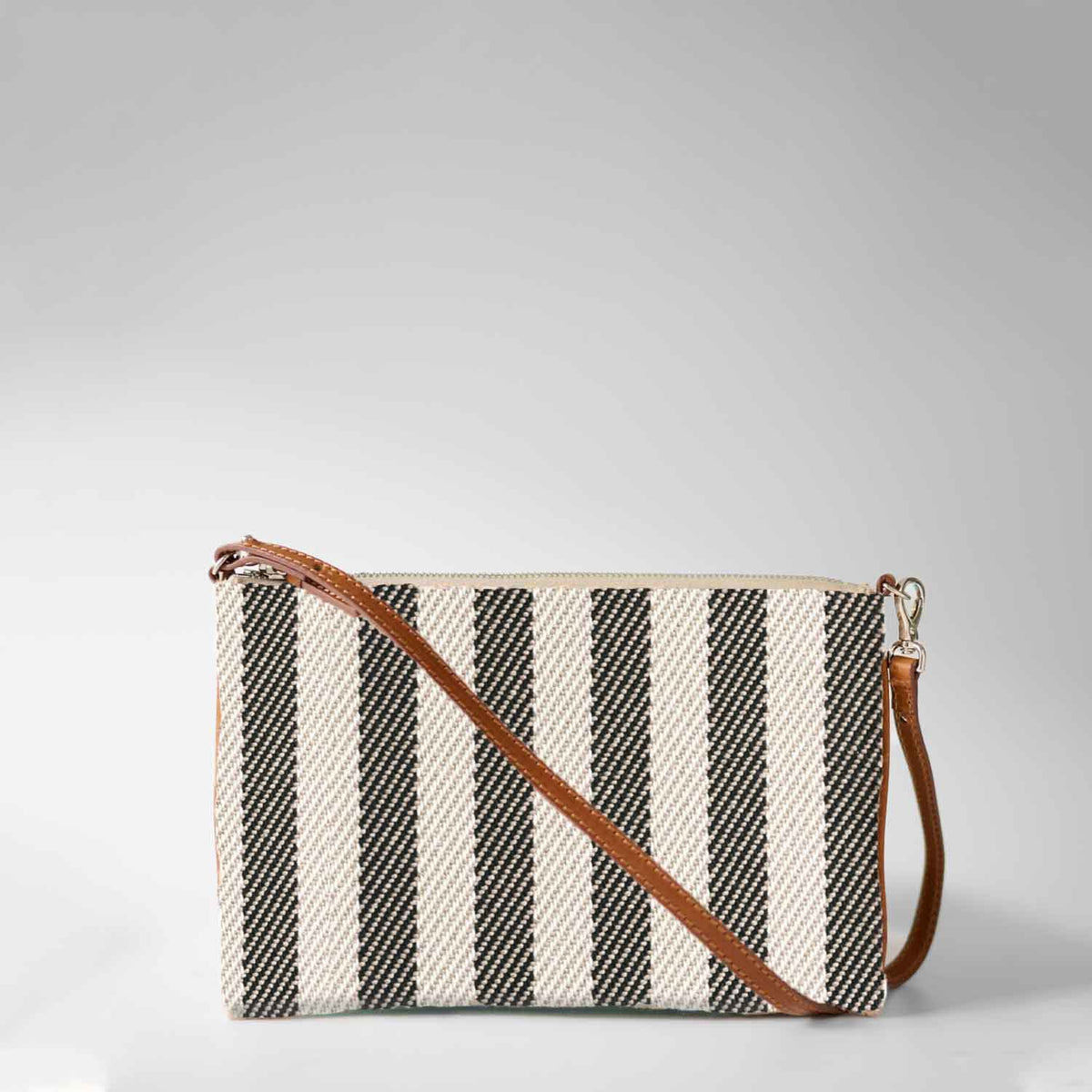 Gallia-LS Stripe Twill and Leather