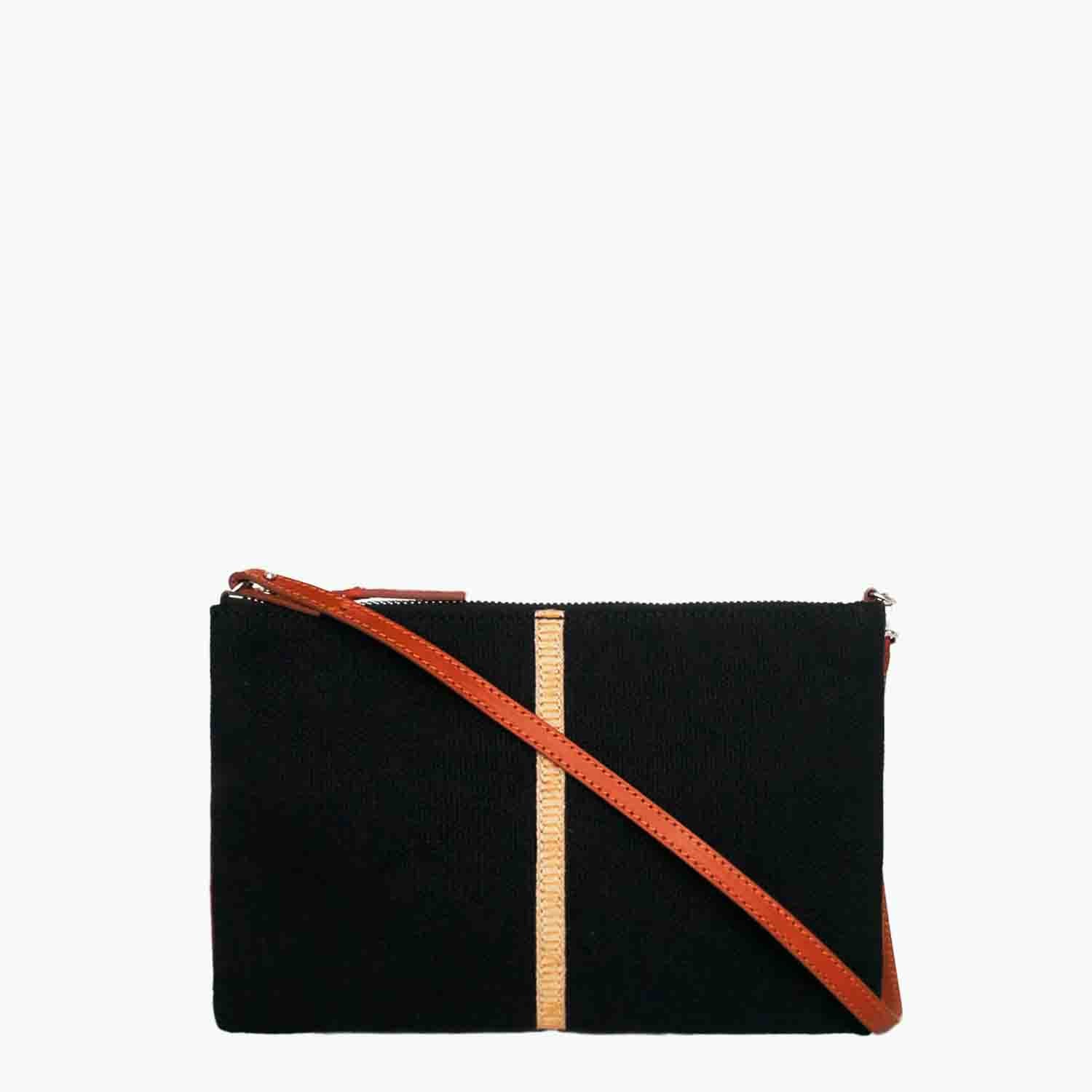 Gallia-S Clutch Cotton Canvas and Leather