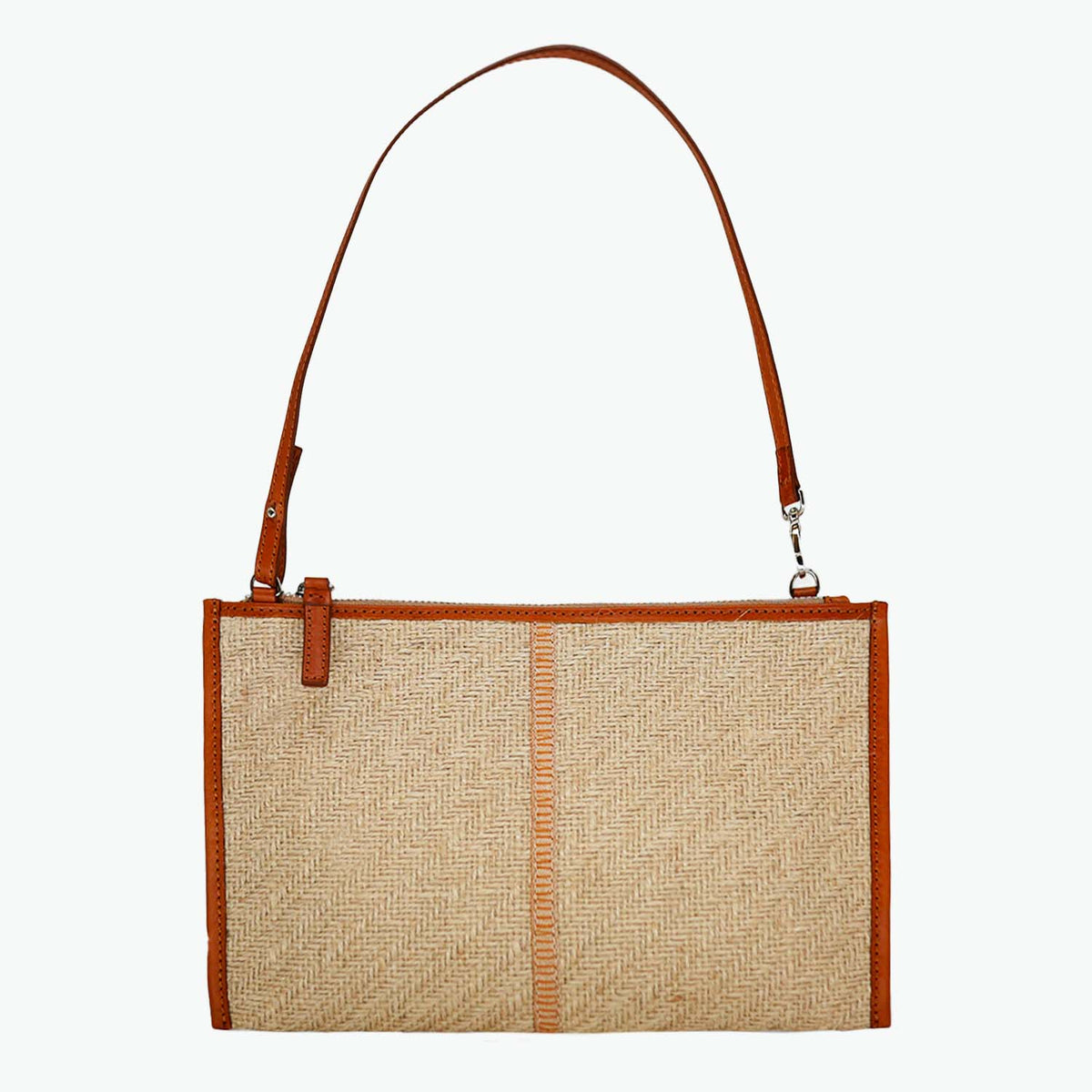 Carlia Small Tote Jute and Leather
