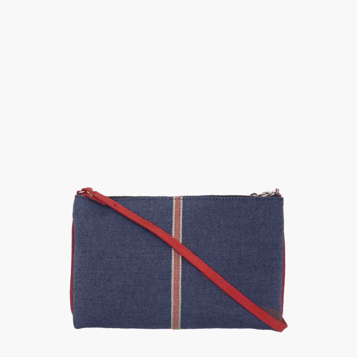 Gallia Pochette Denim et Cuir