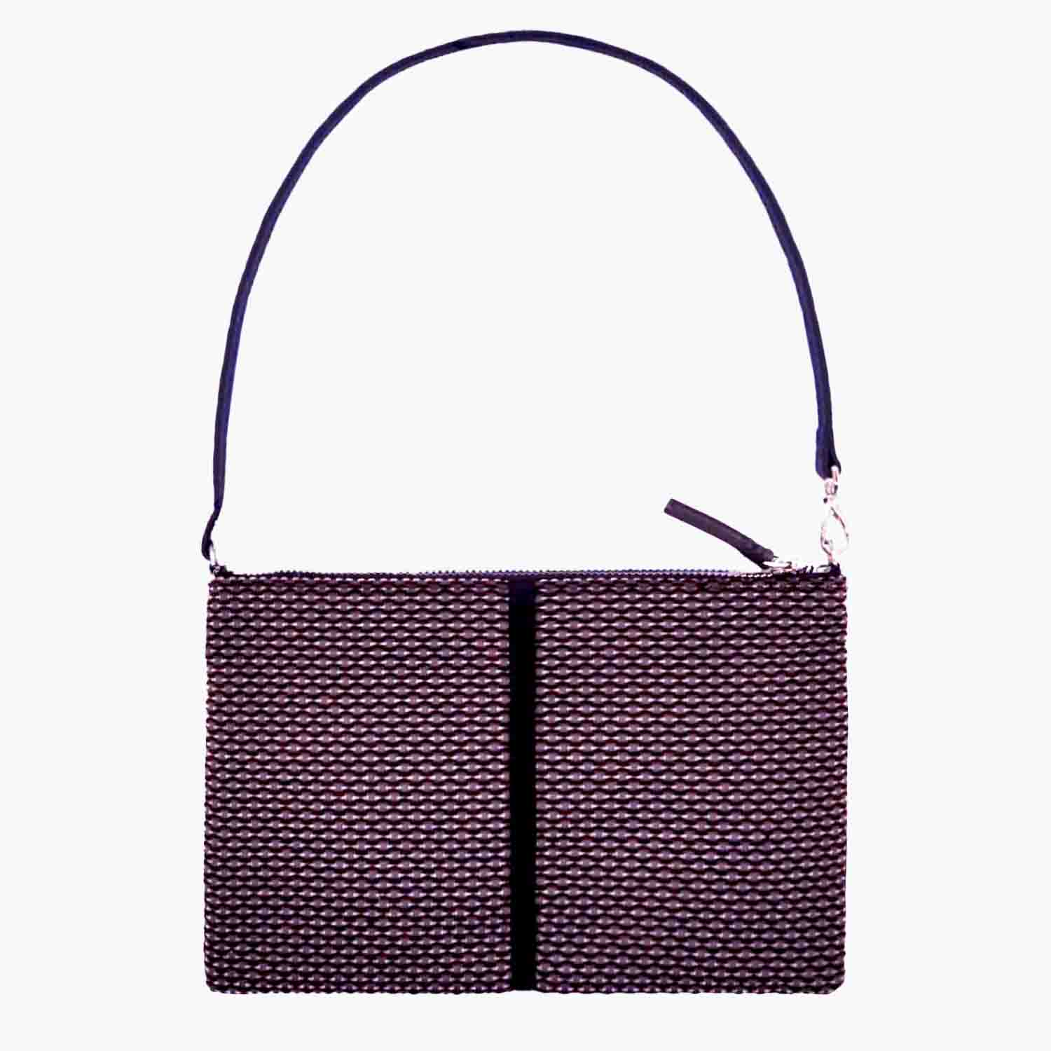 Gallia-LS Clutch Velvet Tweed and Leather