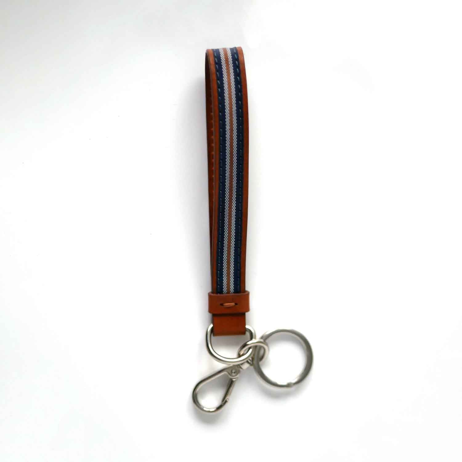 Geno Keyring Denim and Leather