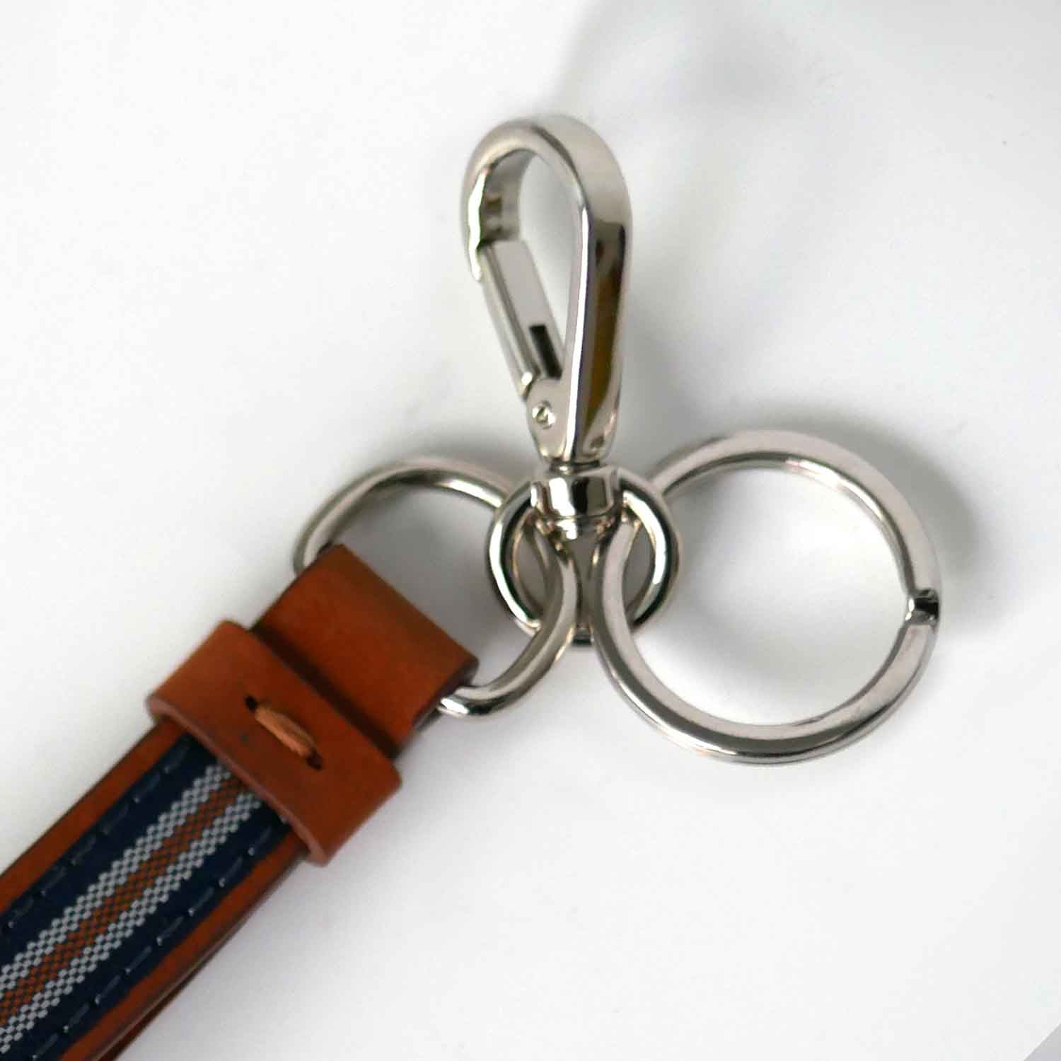 Geno Keyring Denim and Leather