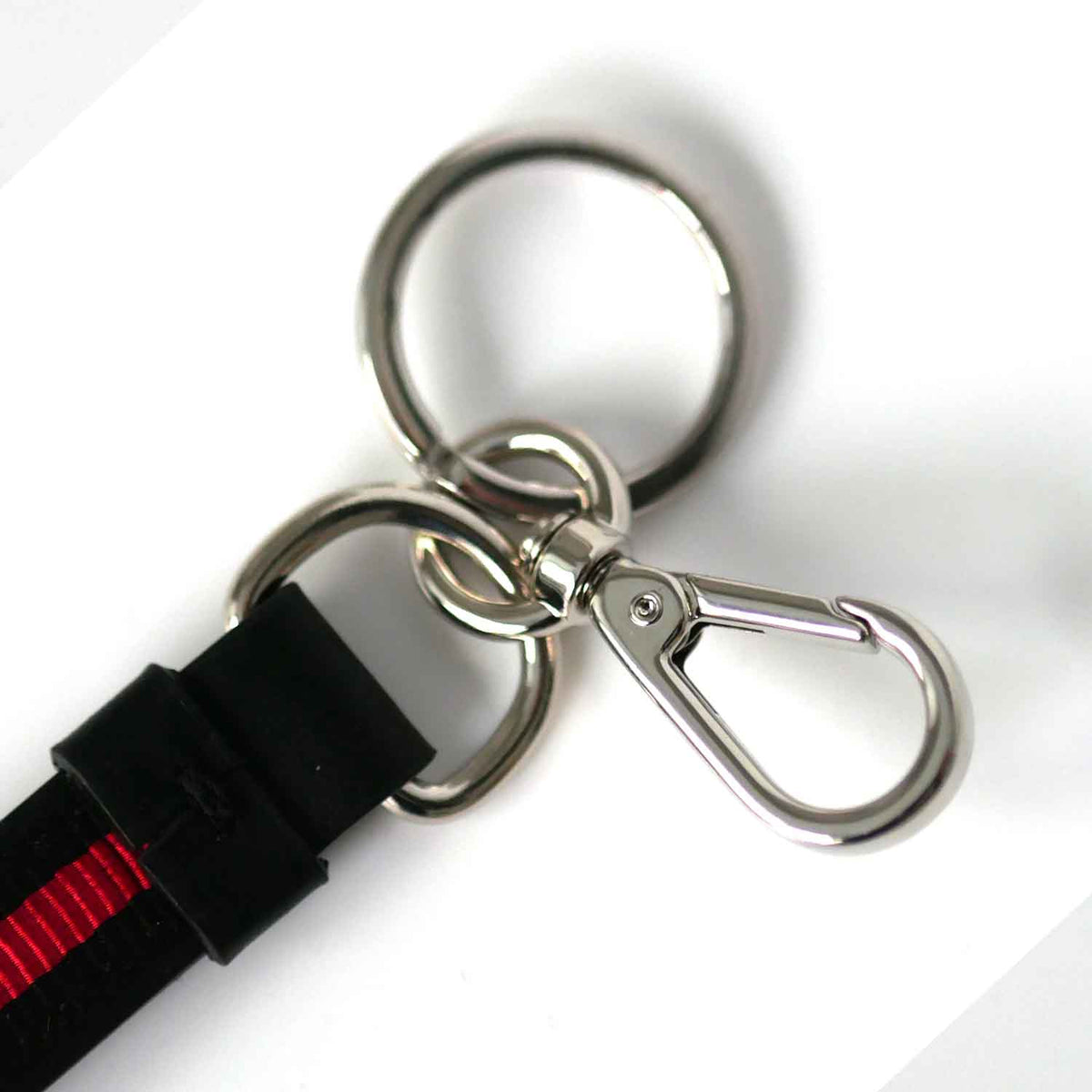 Geno Keyring Houndstooth and Leather