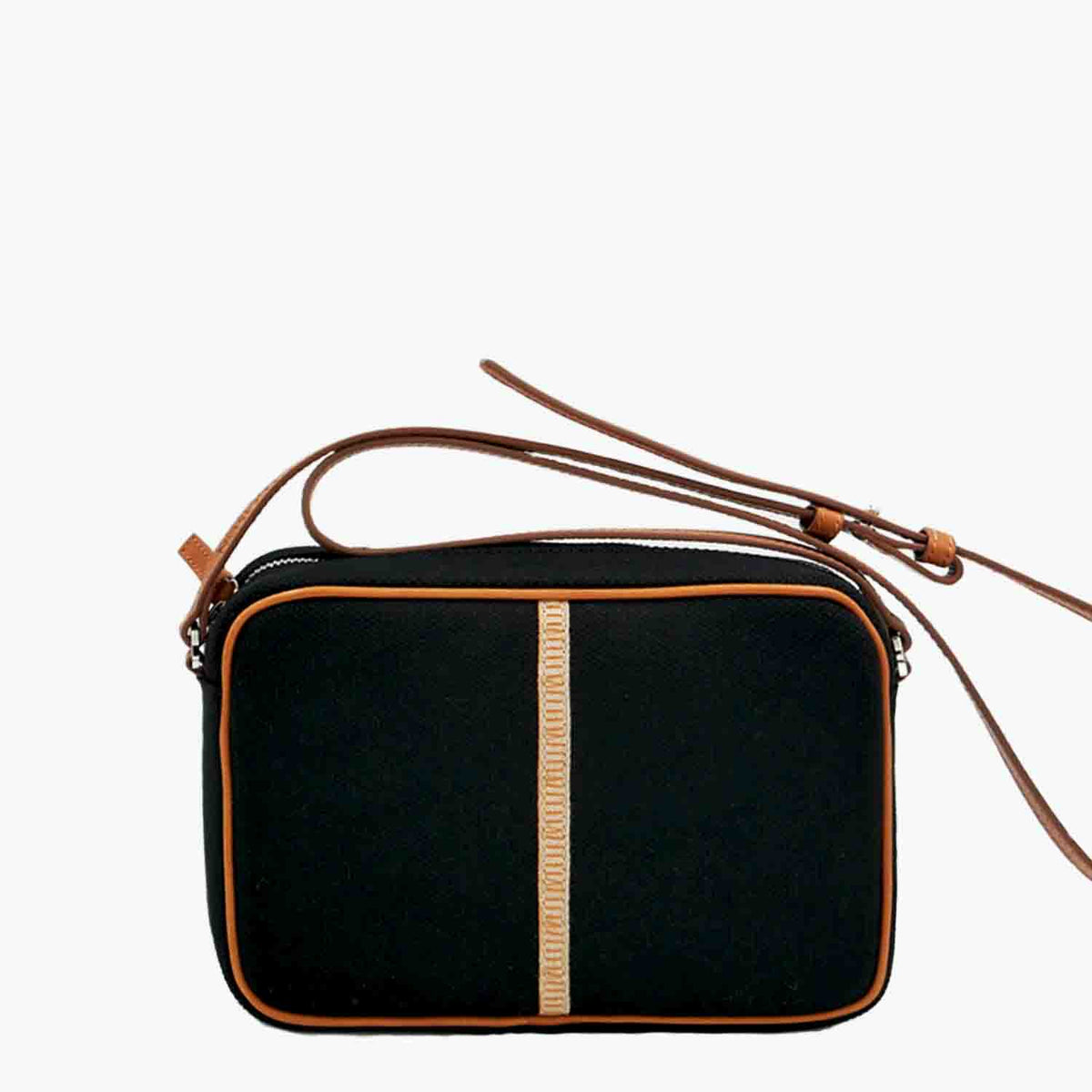 Margherita-L Crossbody Cotton Canvas and Leather