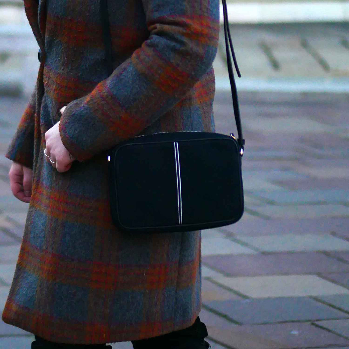 Margherita-L Crossbody Cotton Canvas and Leather