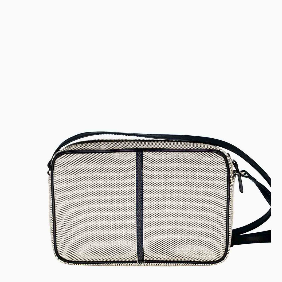 Margherita-L Crossbody Cotton Tweed and Leather