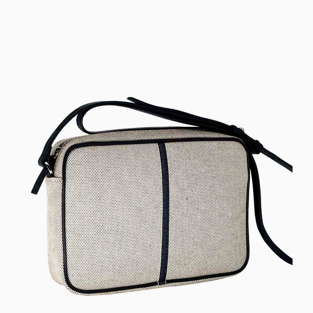 Margherita-L Crossbody Cotton Tweed and Leather