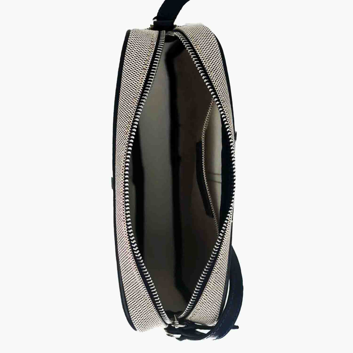 Margherita-L Crossbody Cotton Tweed and Leather