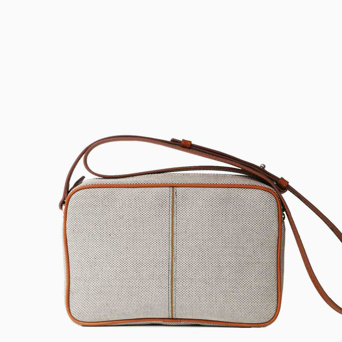 Margherita-L Crossbody Cotton Tweed and Leather