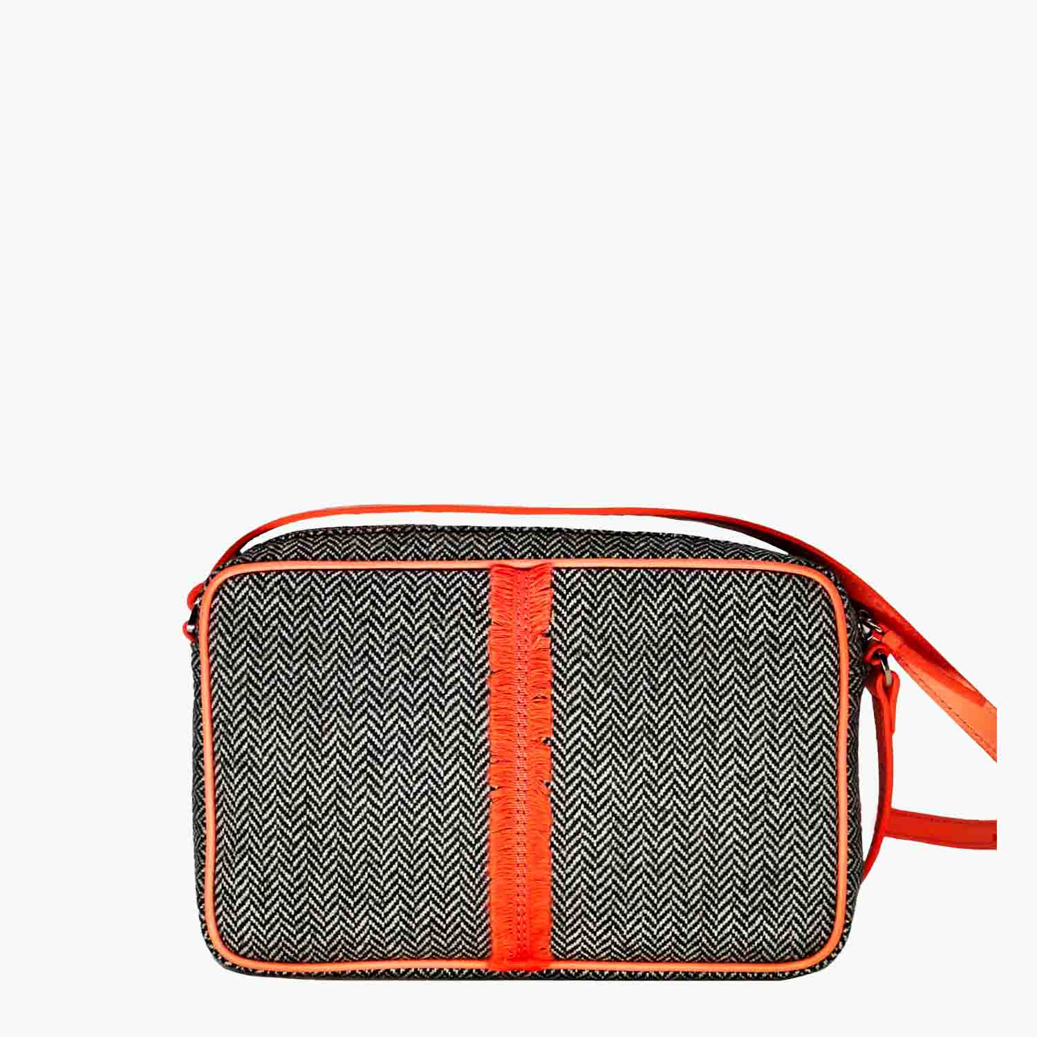 Margherita-L Crossbody Wool Herringbone and Leather
