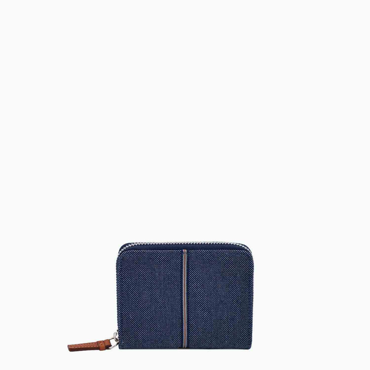 Melzia Zip Around Wallet Denim and Leather