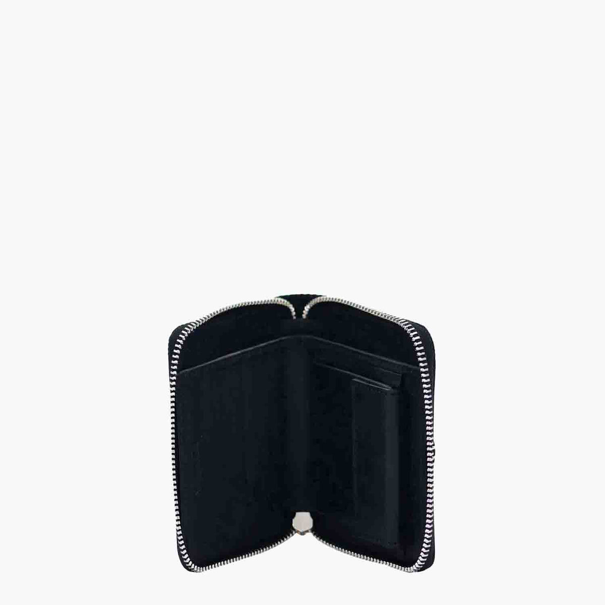 Melzia Zip Around Wallet Velvet Tweed and Leather