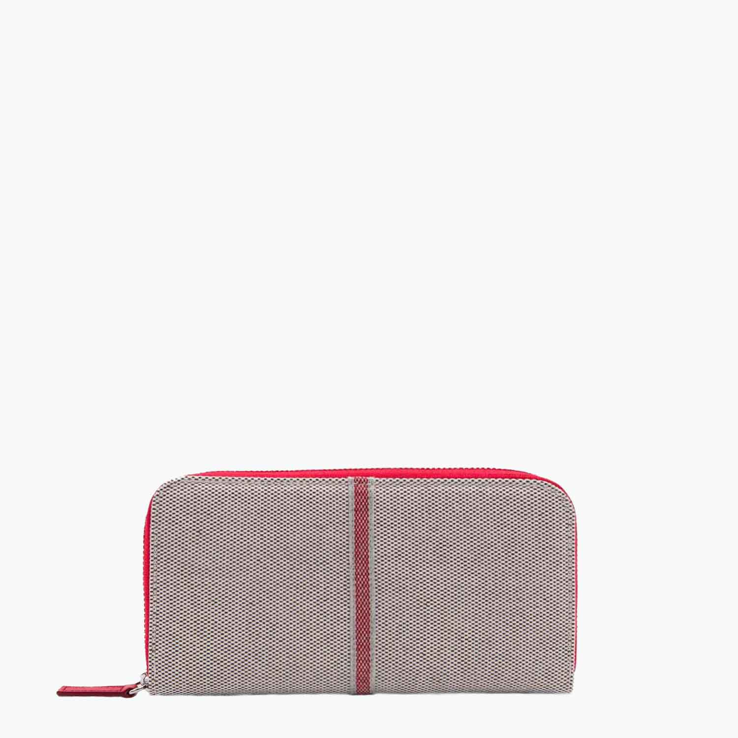 Mia Wallet Cotton Tweed and Leather