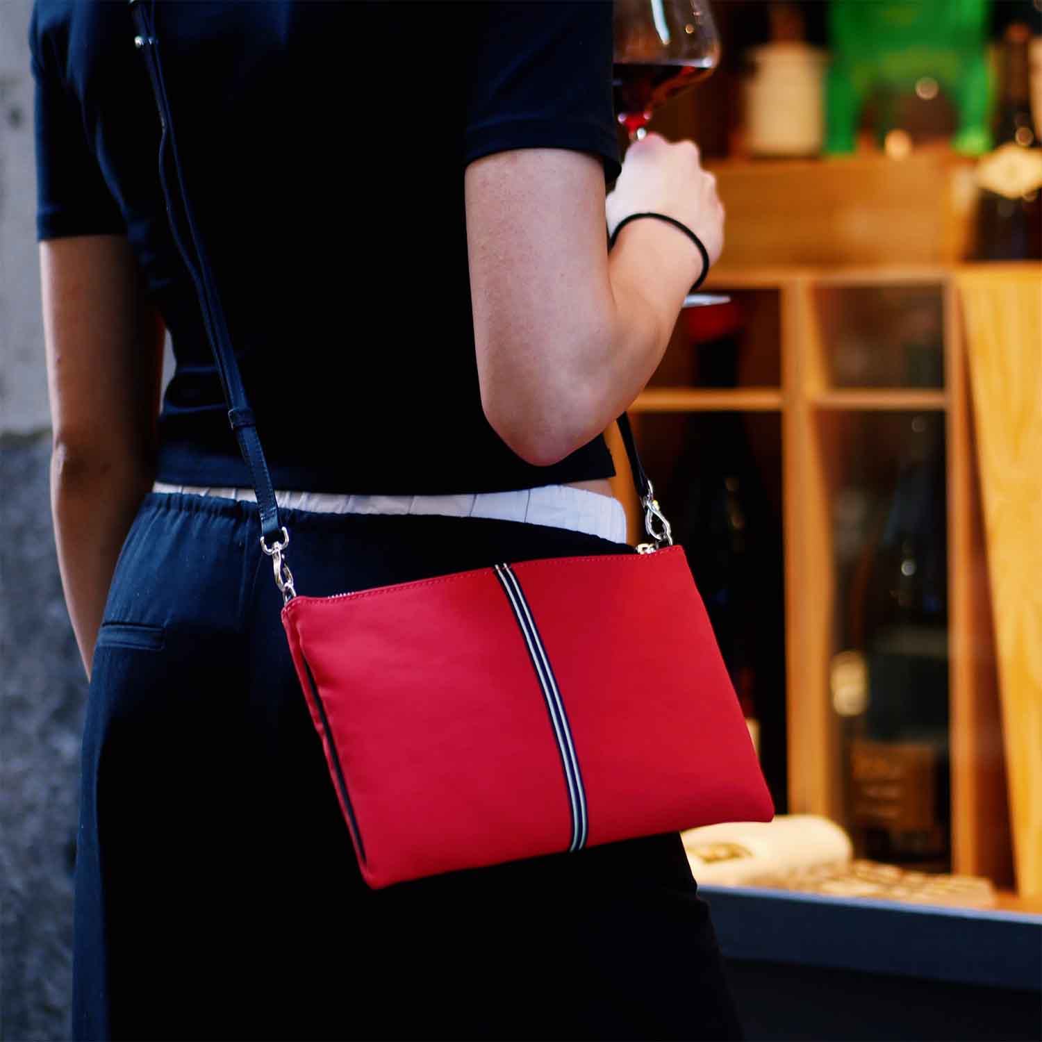 Gallia_LS Clutch Canvas and Leather