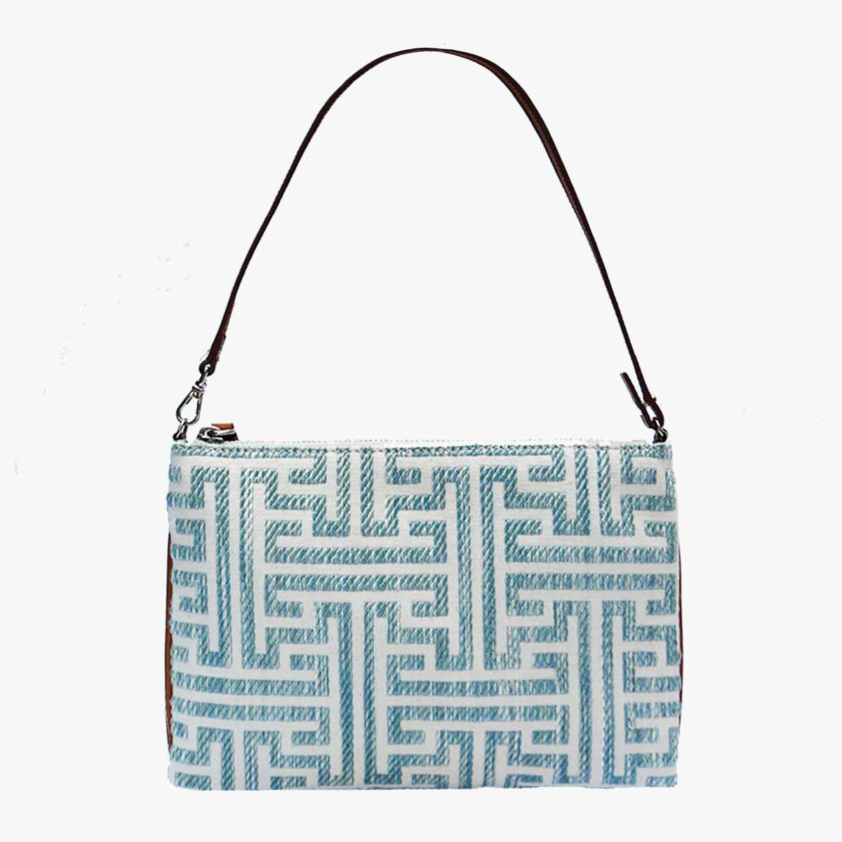 Gallia-S Pochette convertibile in Tweed di Velluto e Pelle