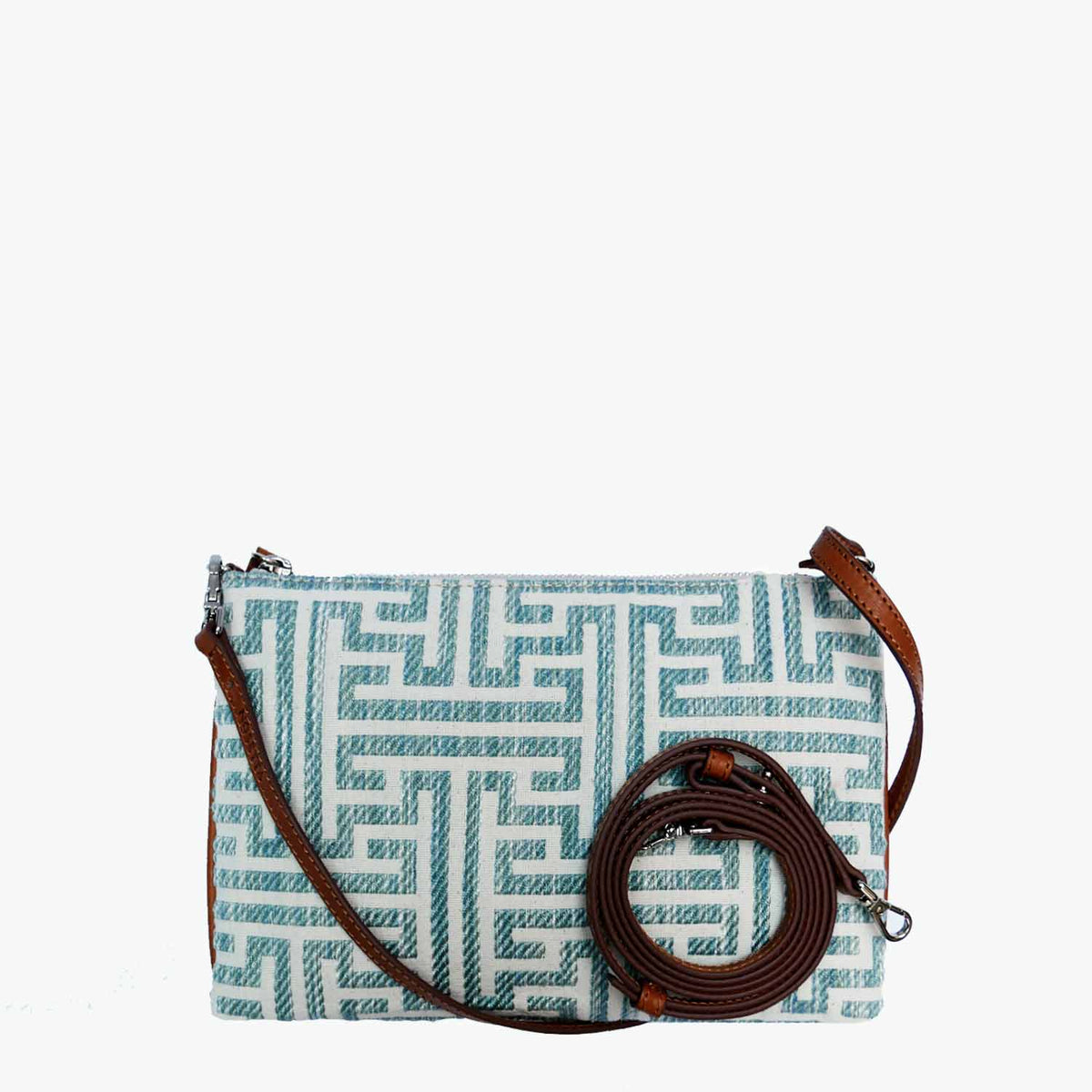 Gallia-S Pochette convertibile in Tweed di Velluto e Pelle