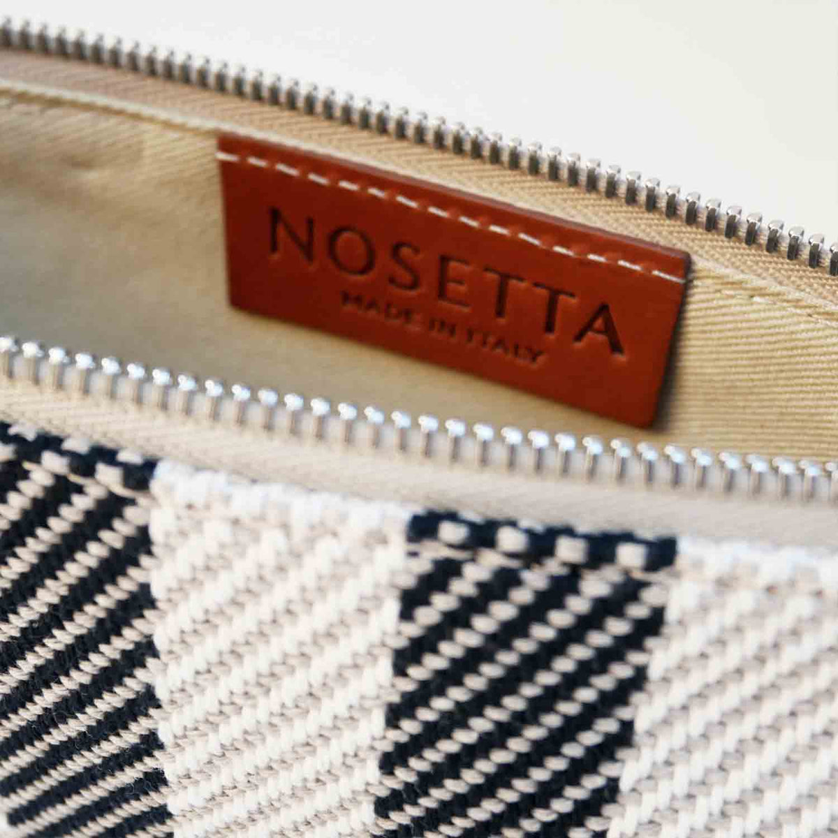 Gallia-LS Stripe Twill and Leather