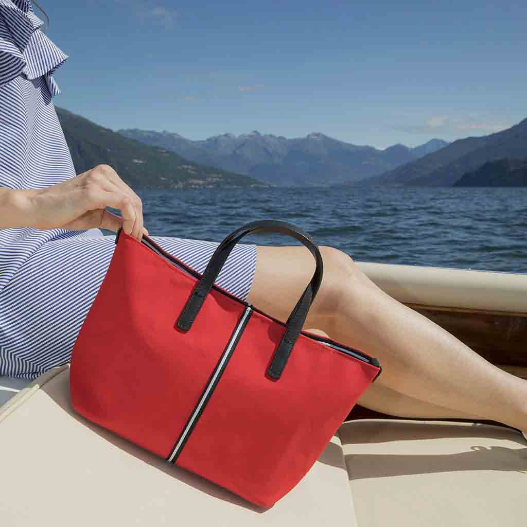 Carlia Small Tote Canvas and Leather