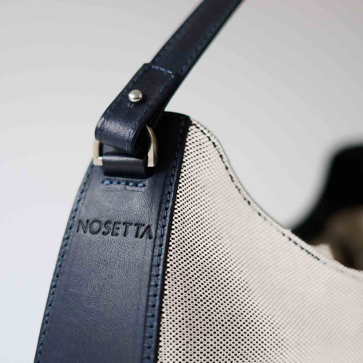 Olmo Hobo Cotton Tweed and Leather