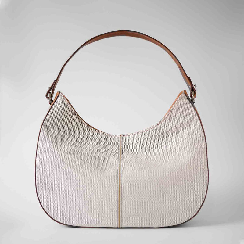 Olmo Hobo Cotton Tweed and Leather
